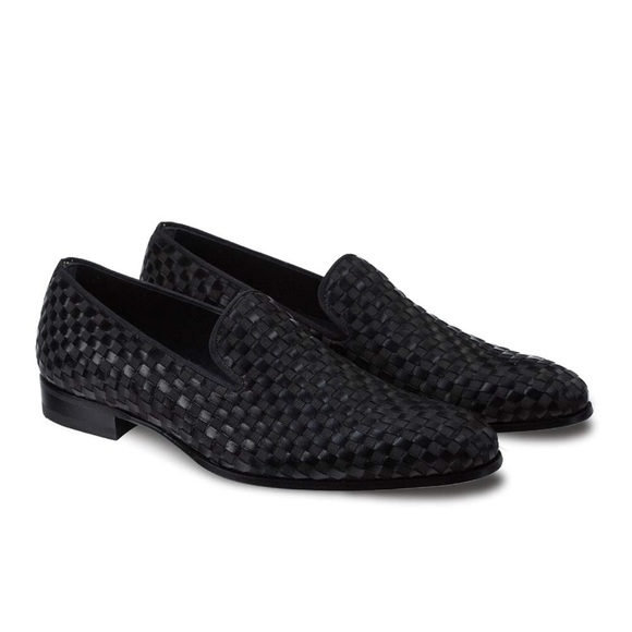 MEZLAN Tuxedo Formal Black
Woven Fabric Men's Shoes Size 8.5 
Handmade in Spain - Picture 1 of 17